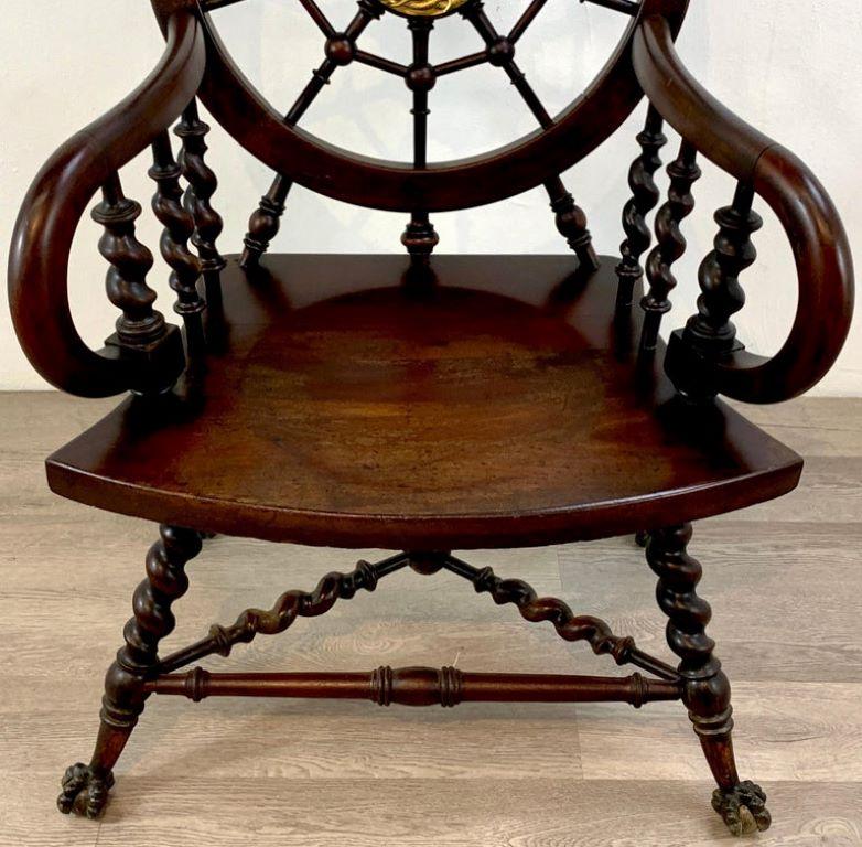 American High Victorian ''Sailors'' Medusa-Sessel mit Medusa-Motiv (Hochviktorianisch)