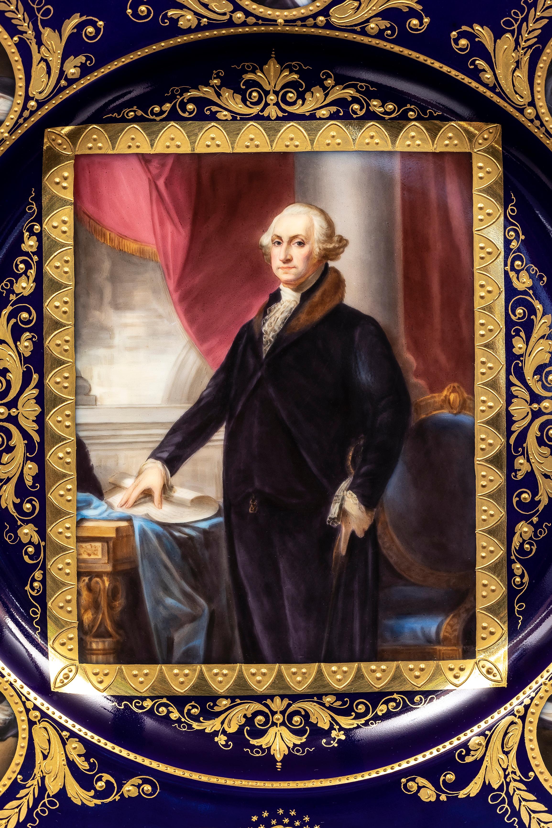Allemand Assiette de présentation/chargeur American Historical Presidential  George Washington en vente