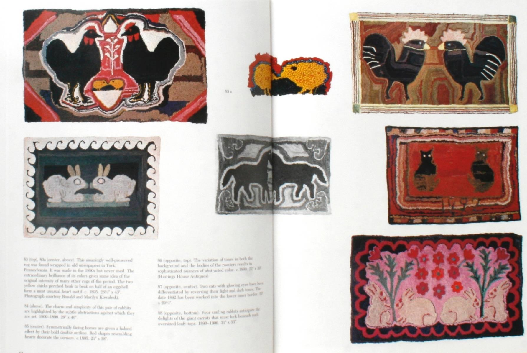 Paper American Hooked and Sewn Rugs, Folk Art Underfoot by Joel and Kate Kopp