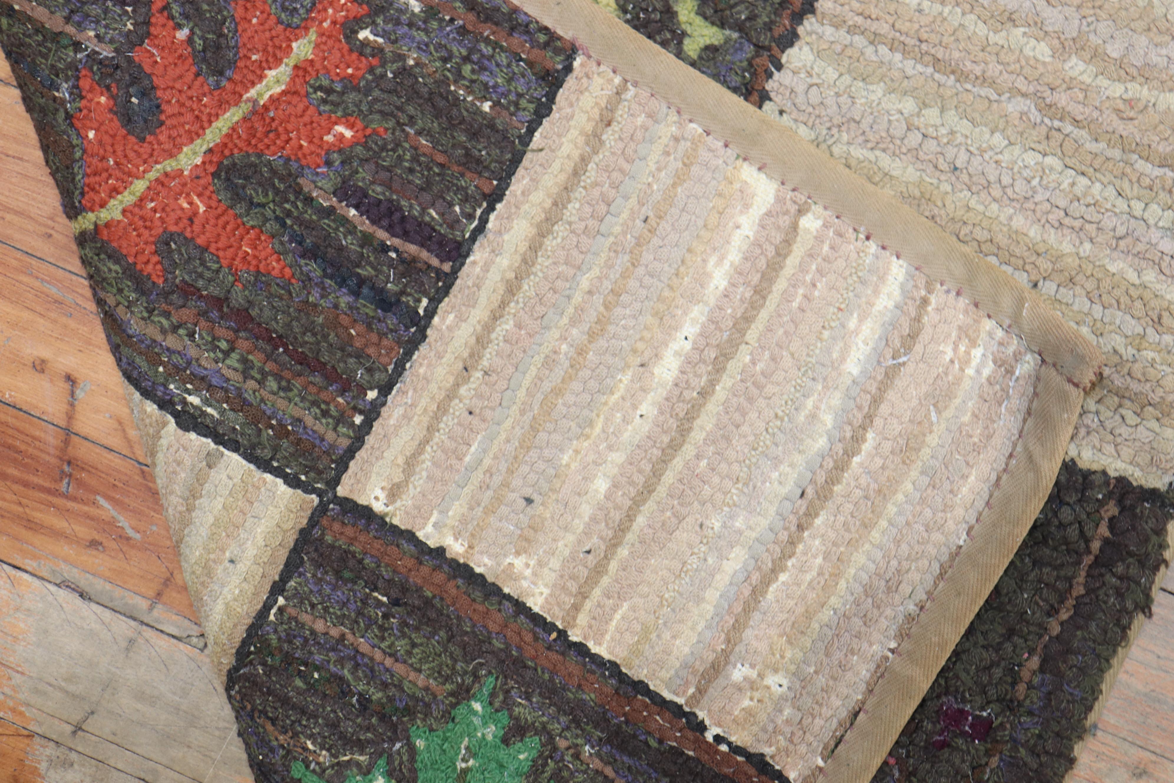 Amerikanischer amerikanischer geblümter Teppich mit Kapuze (Land) im Angebot