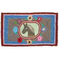 American Hooked Pictorial Horse Rug