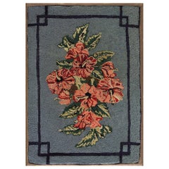 Amerikanischer Hakenteppich 	2' 5"x 3' 6"