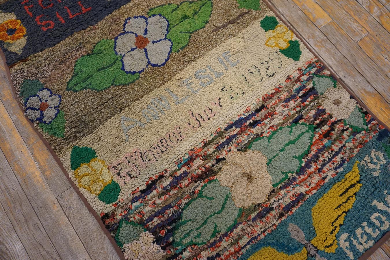  Tapis crocheté américain, Taille : 2' 6''x12' 2''
