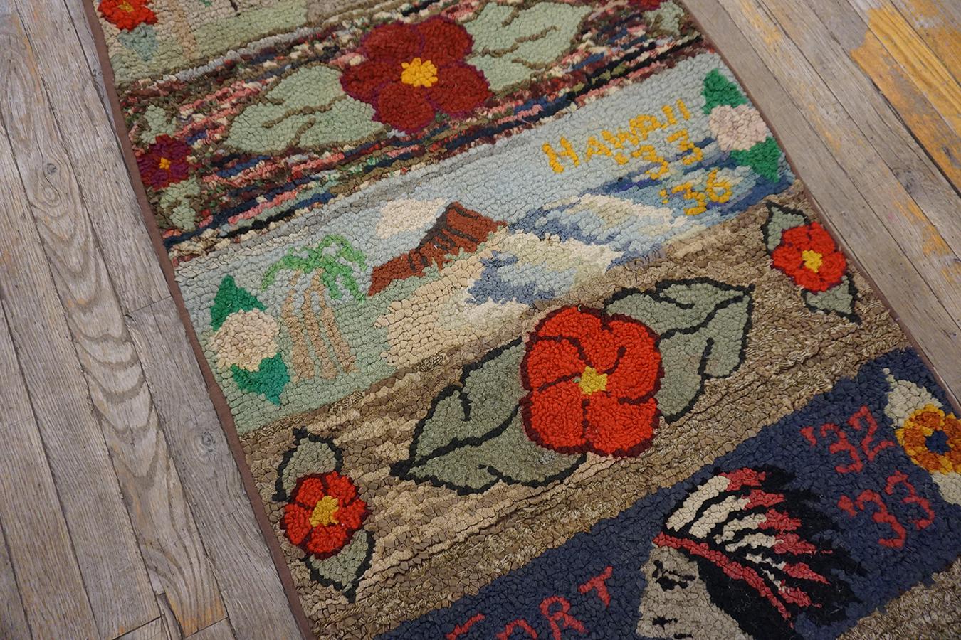 Américain Tapis américain à capuche 2' 6''x12' 2'' en vente