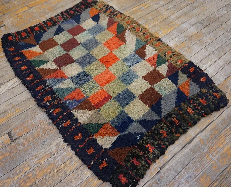 American Hooked Rug For Sale at 1stDibs