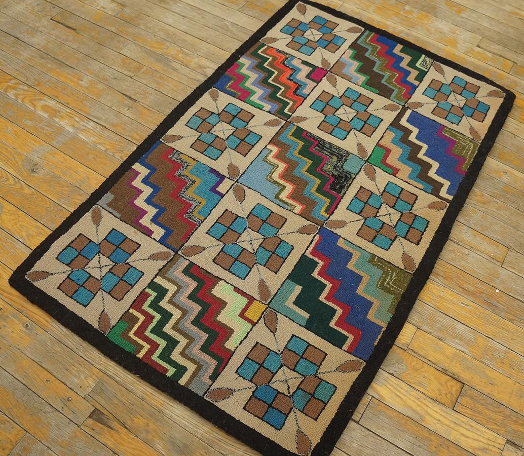 American Hooked rug. Measures: 2'5