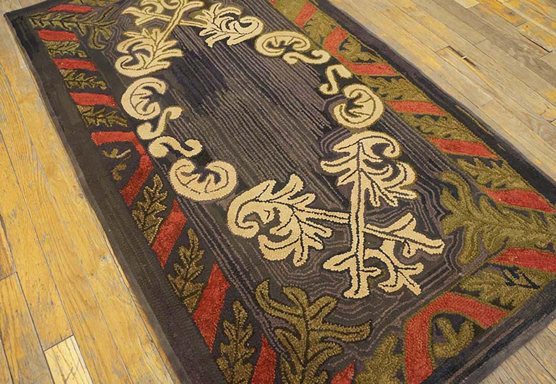 American Hooked Rug In Good Condition For Sale In New York, NY
