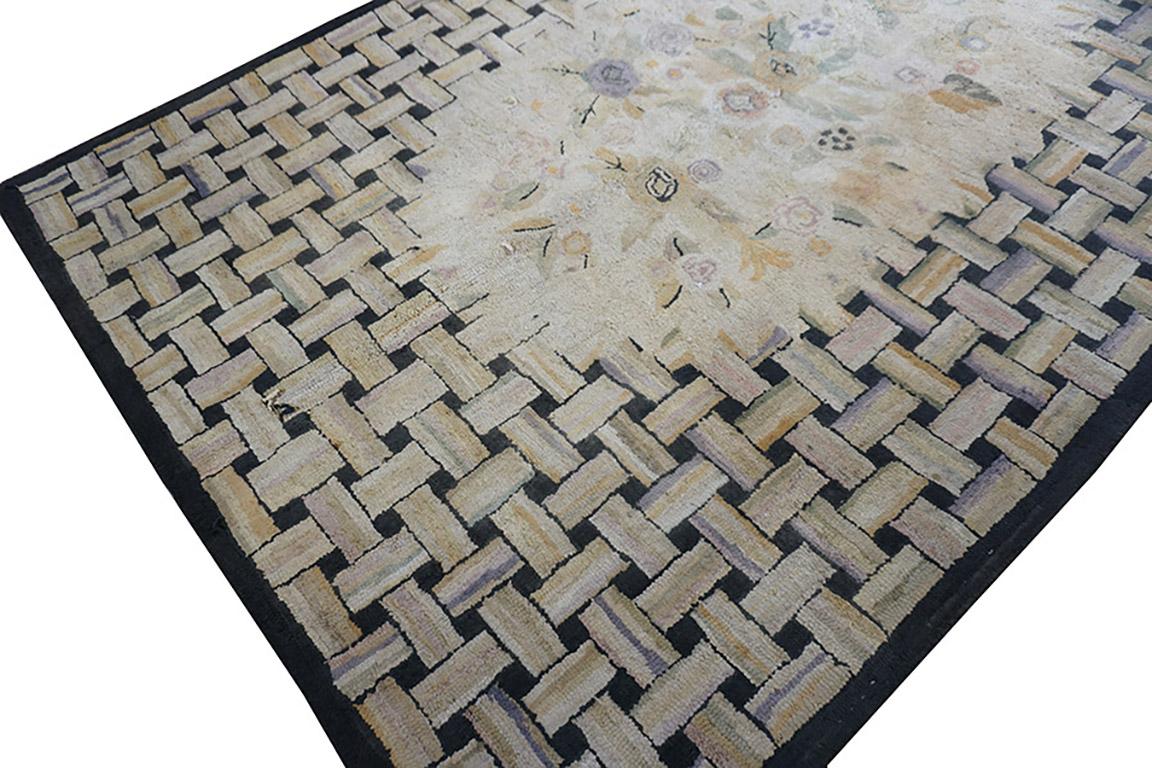 Amerikanischer Hakenteppich, Größe:6' x 9' 