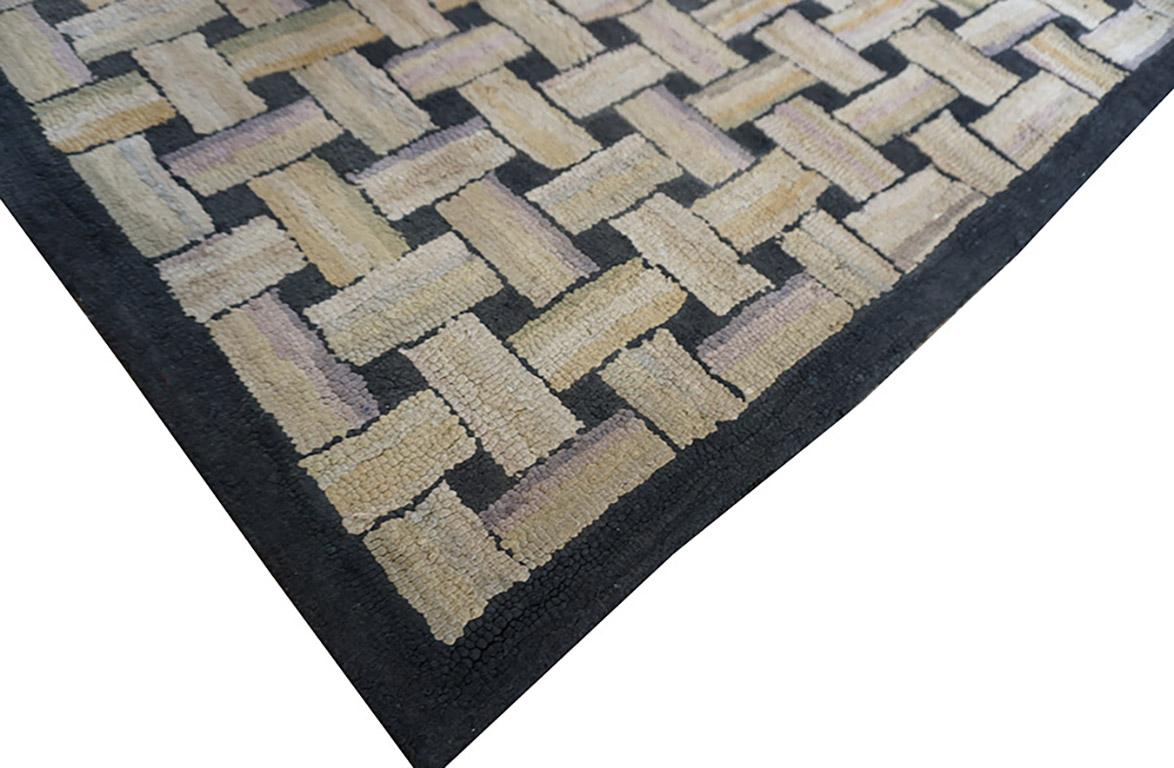 Amerikanischer Hakenteppich 	6' x 9' im Zustand „Hervorragend“ im Angebot in New York, NY