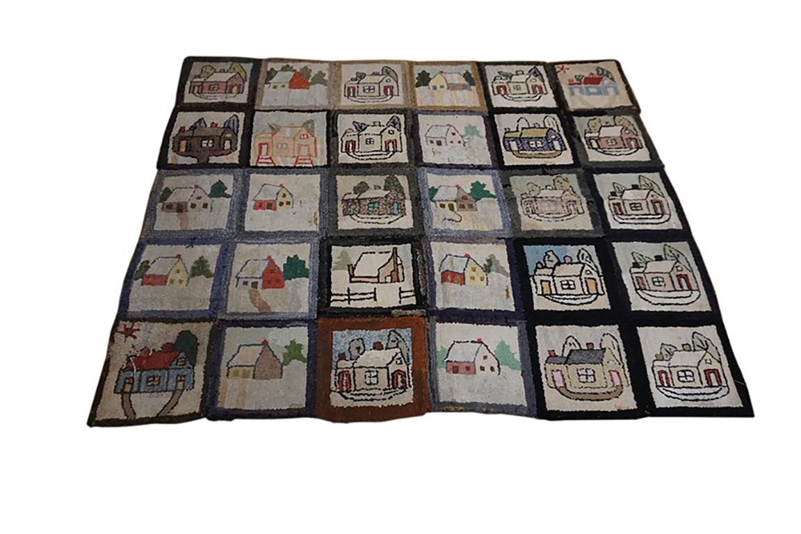 American Hooked Rug, Size: 4' 11