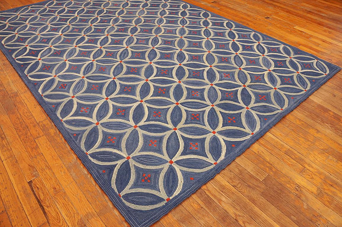 Chinese American Hooked Rug For Sale
