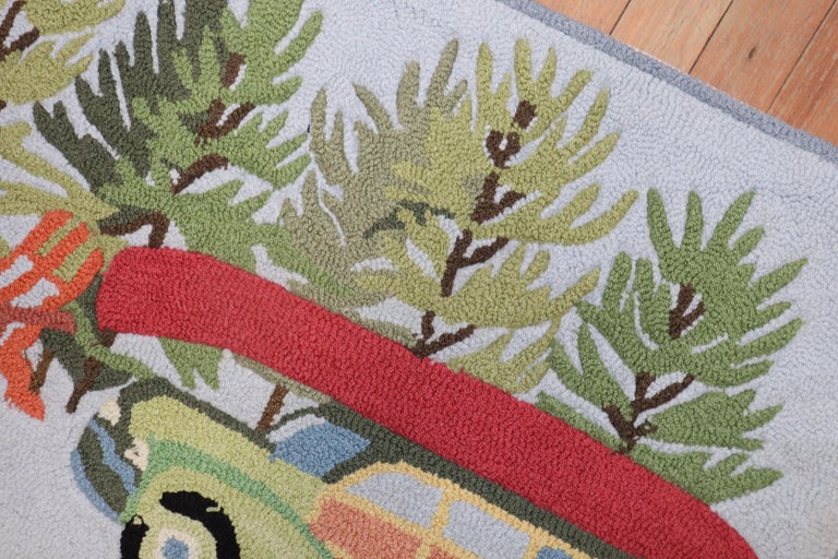 American Hooked Rug For Sale at 1stDibs