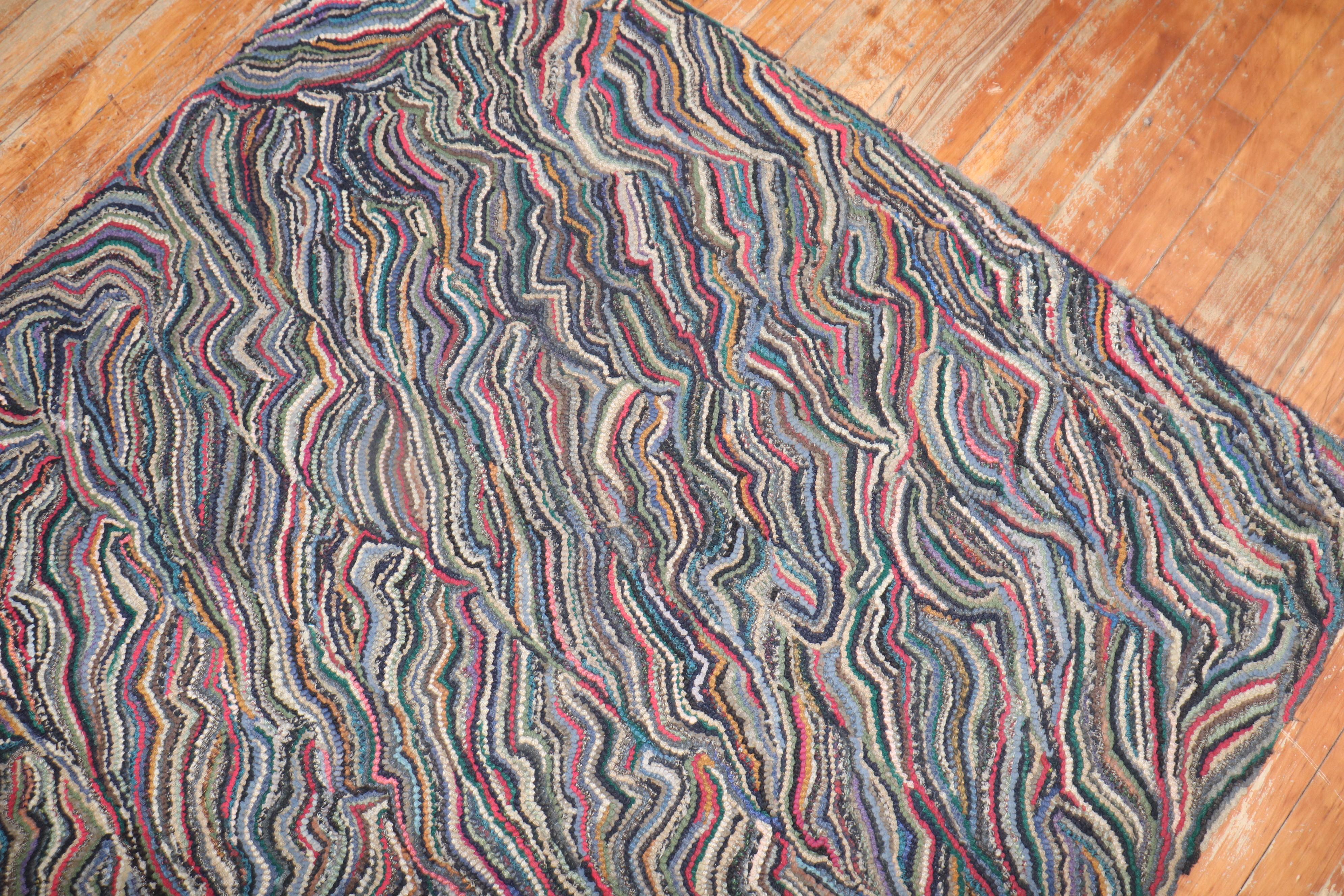 20th Century American Hooked Rug For Sale