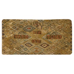 American Hooked Rug From 1870s ( 3'1" x 6'1" - 94 x 185 cm )
