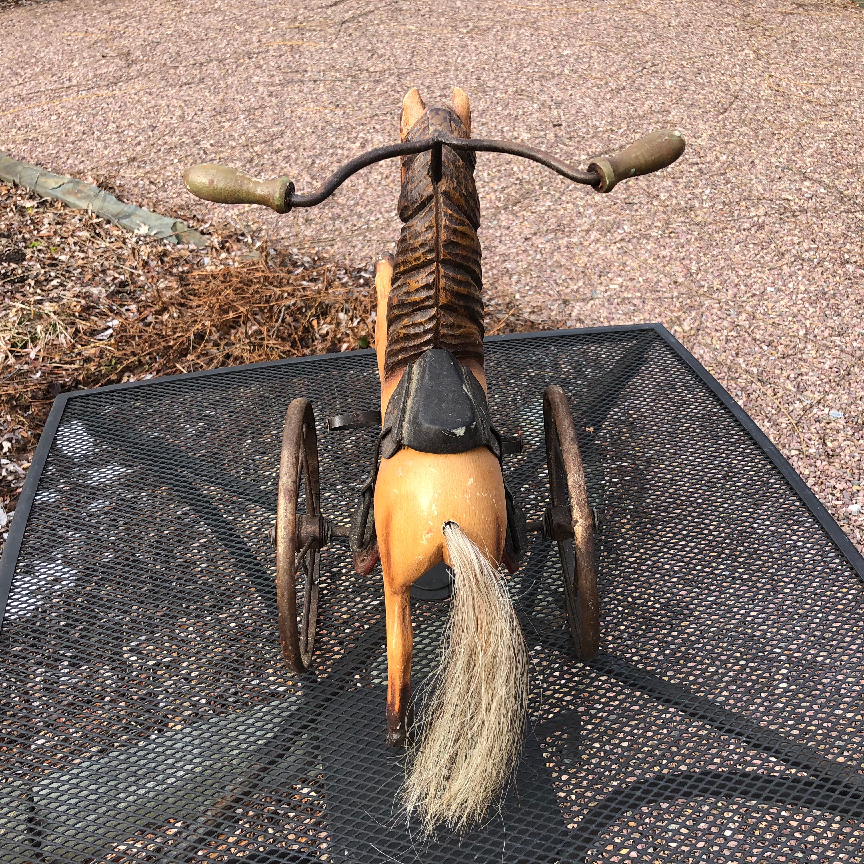 Iron American Horse Tricycle
