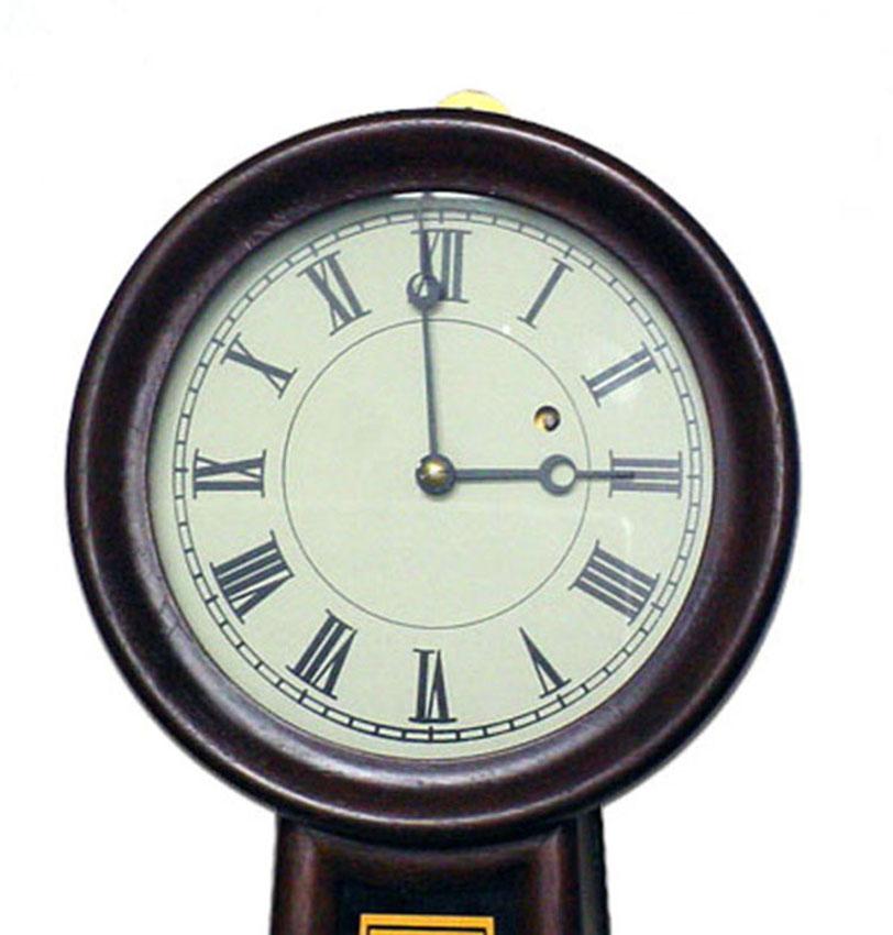 20th Century American Howard Style No. 5 Single Weight Driven 8 Day Movement Banjo Wall Clock