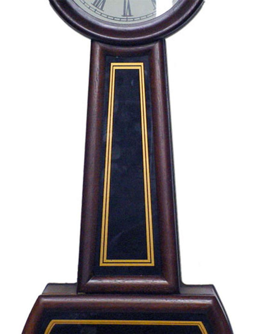 Brass American Howard Style No. 5 Single Weight Driven 8 Day Movement Banjo Wall Clock