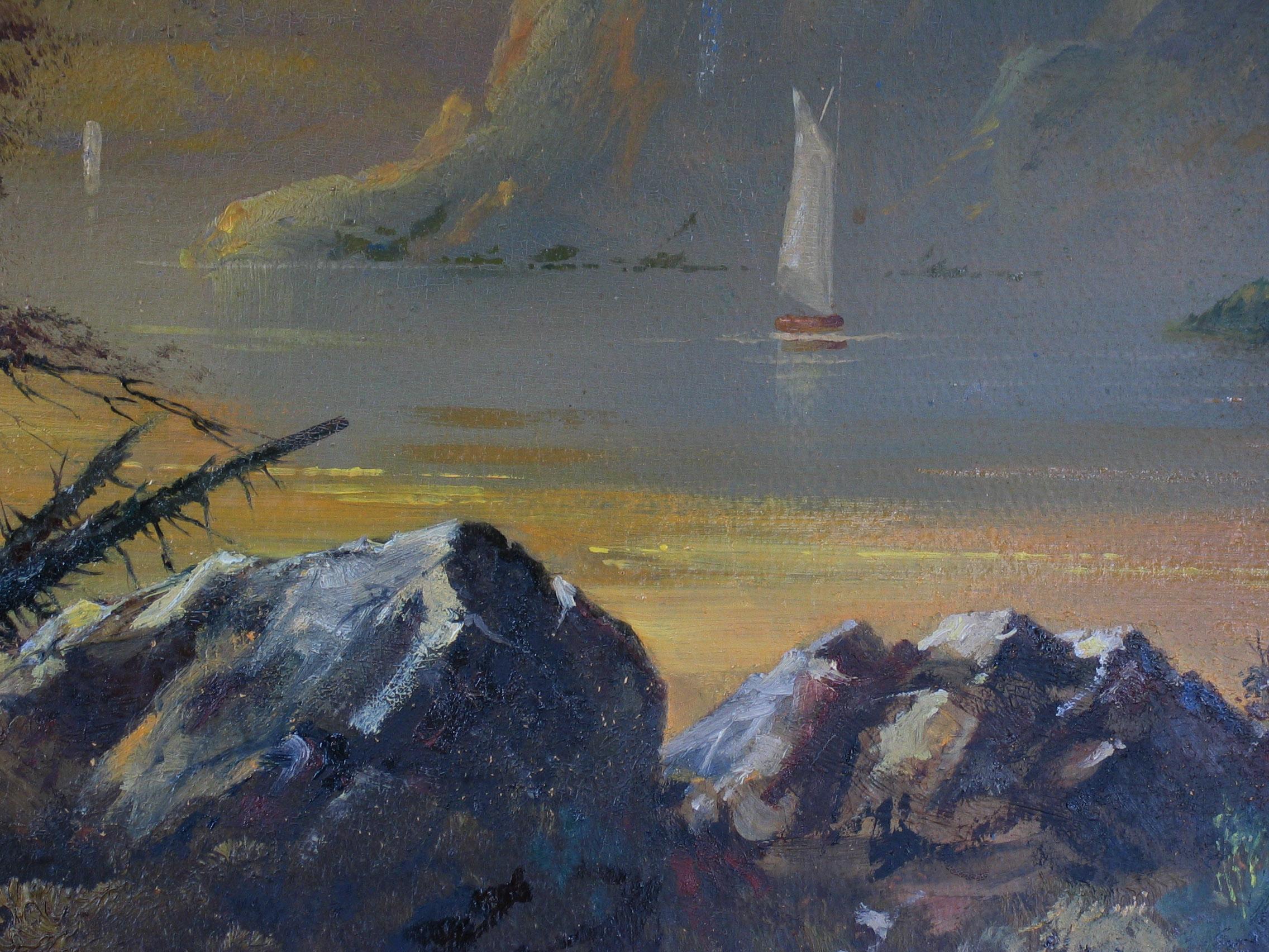 Amerikanische Hudson River School, Gemälde „See George“, 19. Jahrhundert (amerikanisch) im Angebot