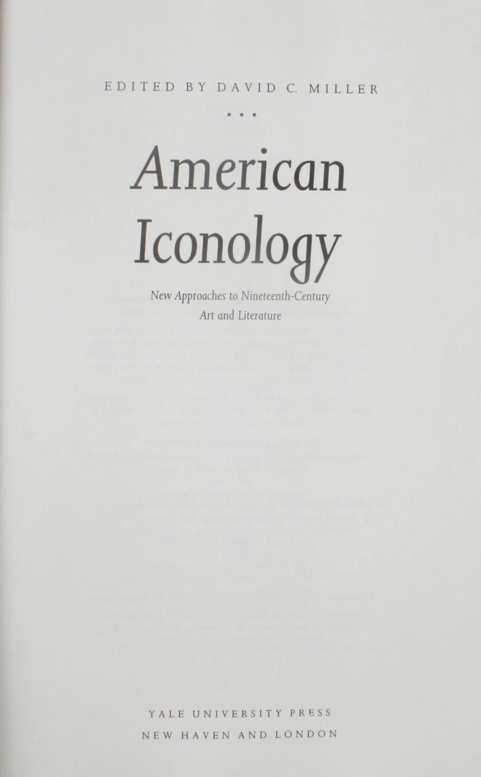 American Iconology, First Edition In Excellent Condition For Sale In valatie, NY