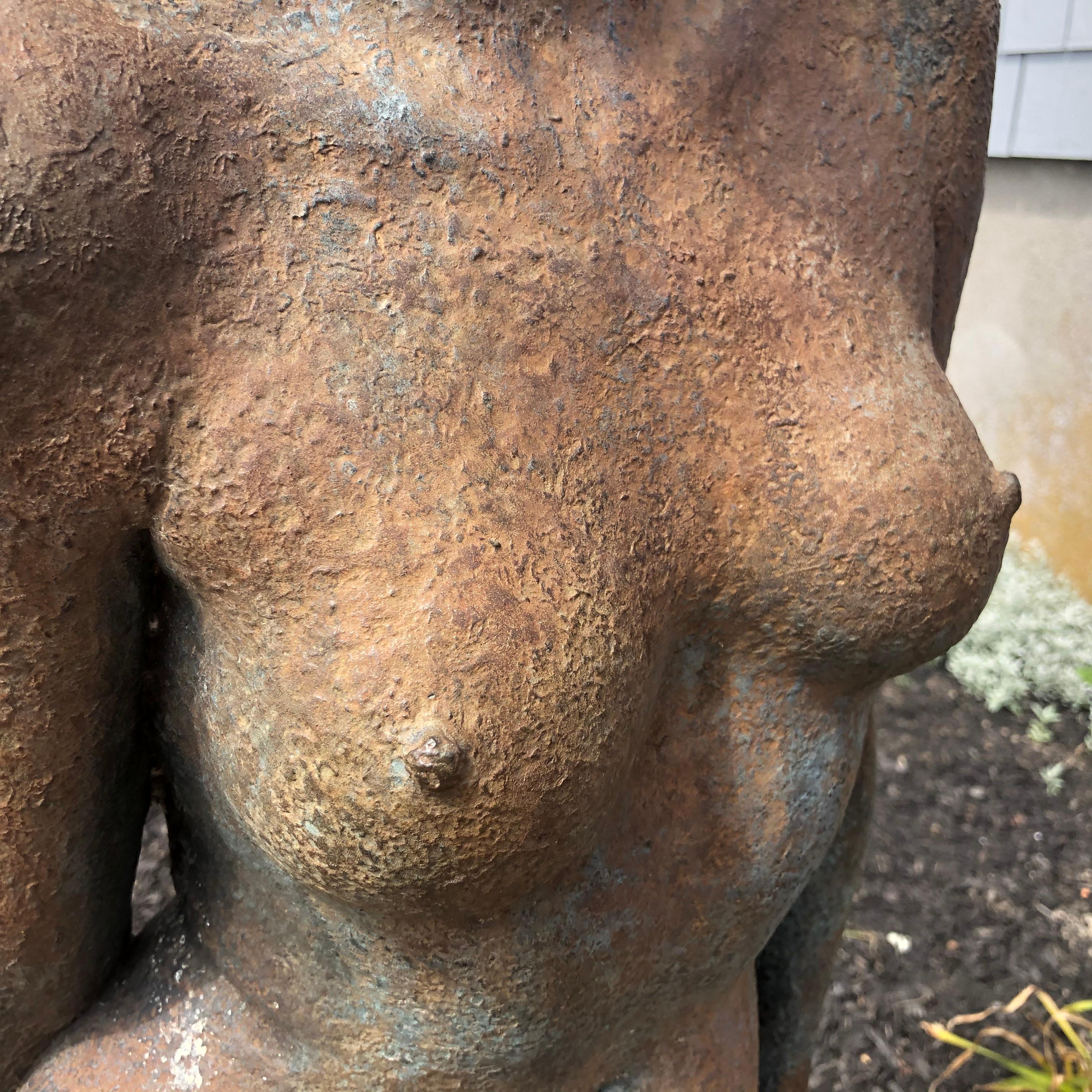 Japanese American Large Bronze Sensual  Beauty By Important Midcentury Sculptor  For Sale