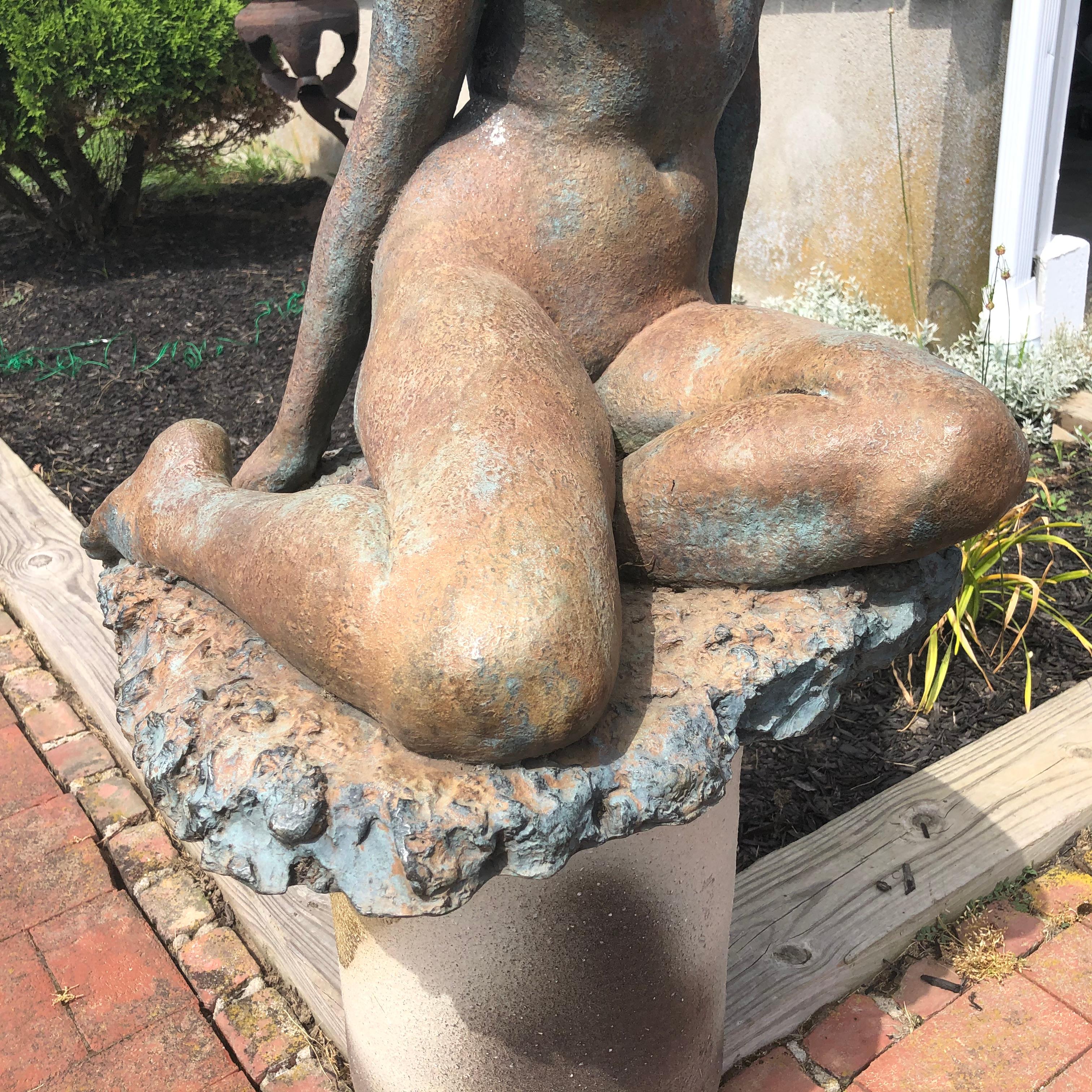 Amerikanische große Bronze, sinnlich, groß  Schönheit eines bedeutenden Bildhauers aus der Mitte des Jahrhunderts  im Zustand „Gut“ im Angebot in South Burlington, VT
