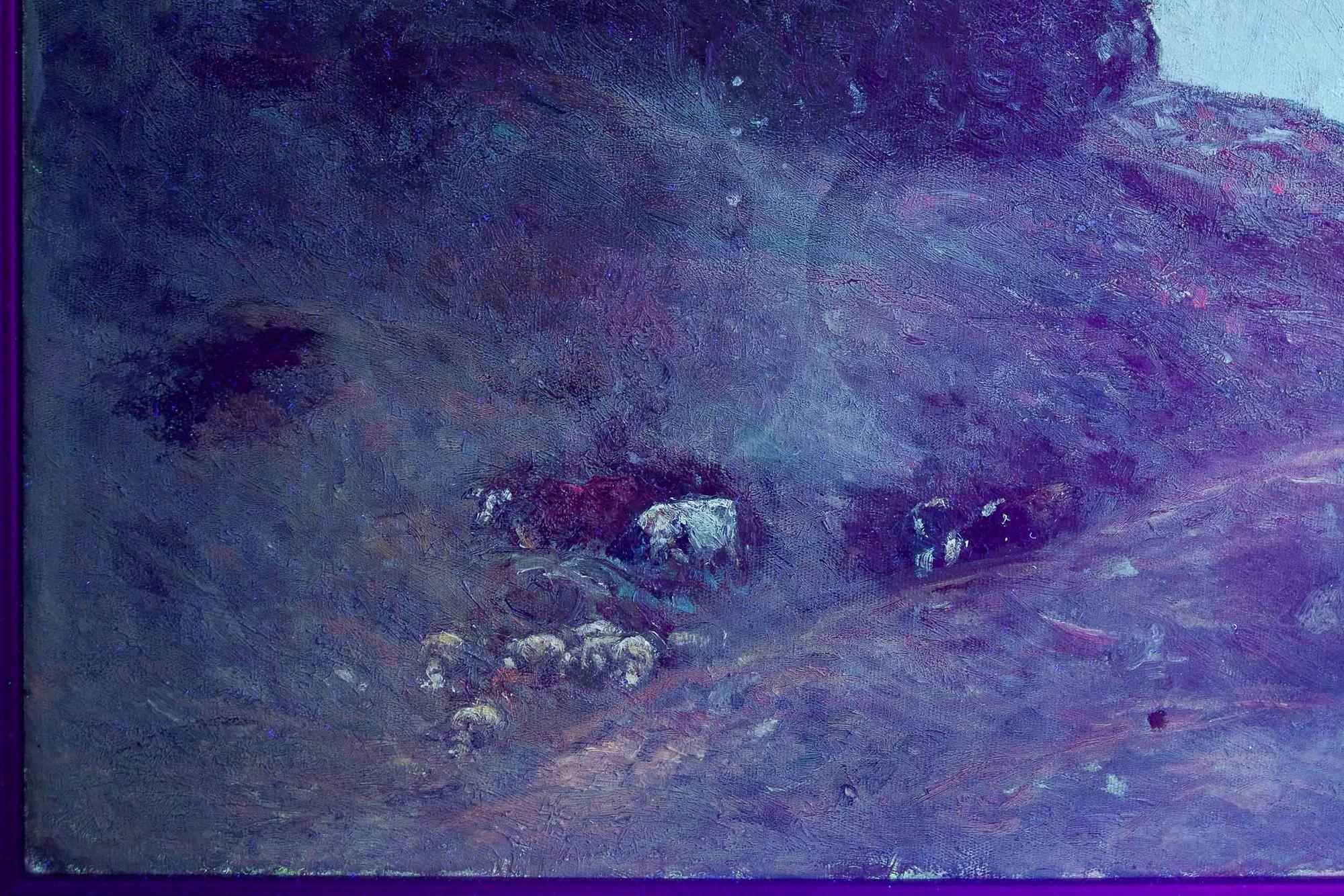 American Impressionism Painting of Sheep in Landscape by John Joseph Enneking 12