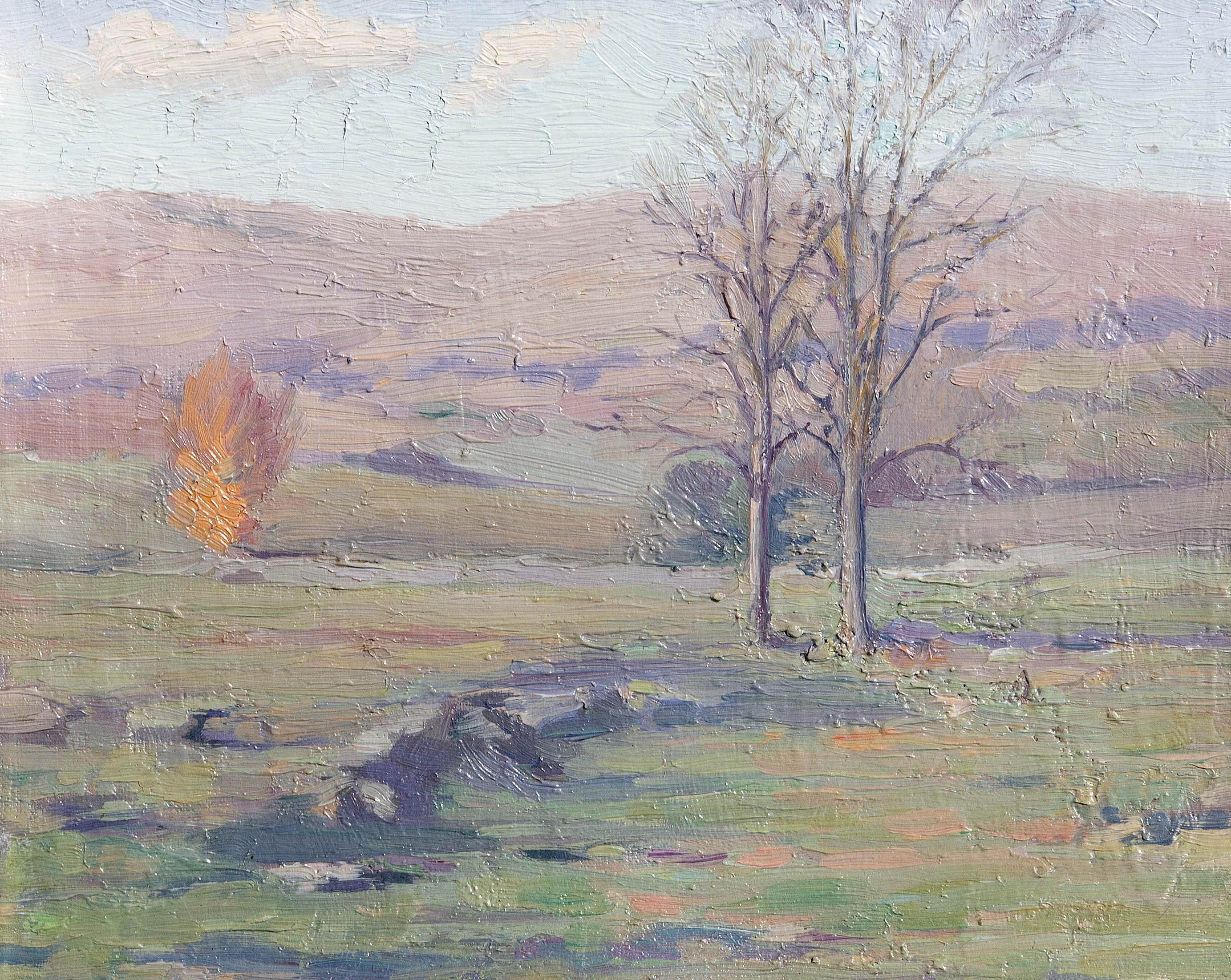 American Impressionist Landscape Painting Old Lyme School Early 20th Century In Good Condition For Sale In Rochester, NY