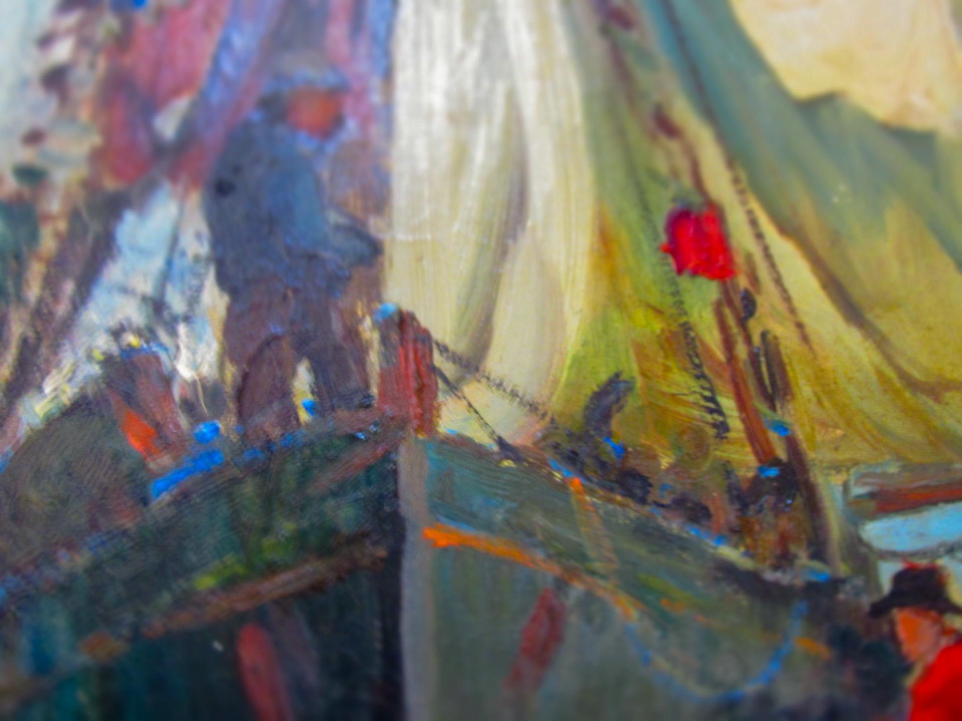 Amerikanisches impressionistisches Hafengemälde „Sails Up“ von A. Thieme, Neuengland im Angebot 1