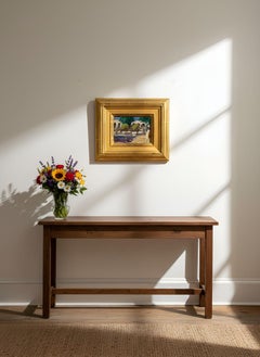 Quadro impressionista americano di Cammello al Souq al Jum'aa di Albert Graves