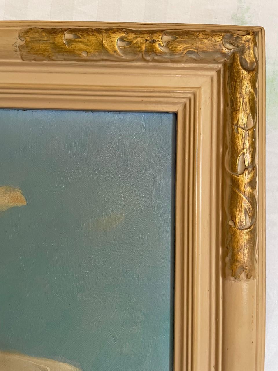 American Impressionist Painting Signed E. T. Grigware, Newcomb Macklin Frame In Good Condition For Sale In Vero Beach, FL