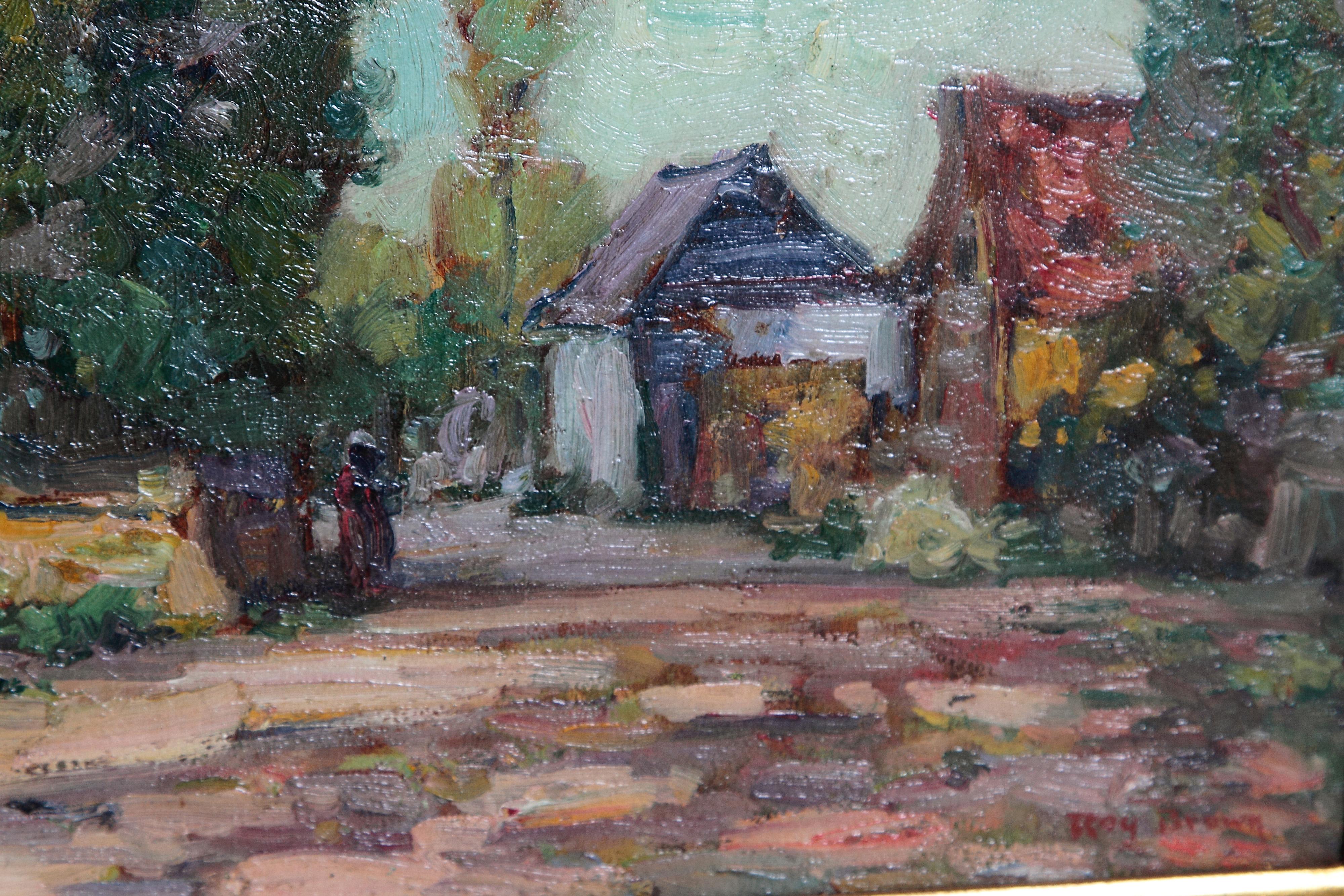 American Impressionistic Oil on Board by Roy Brown 3