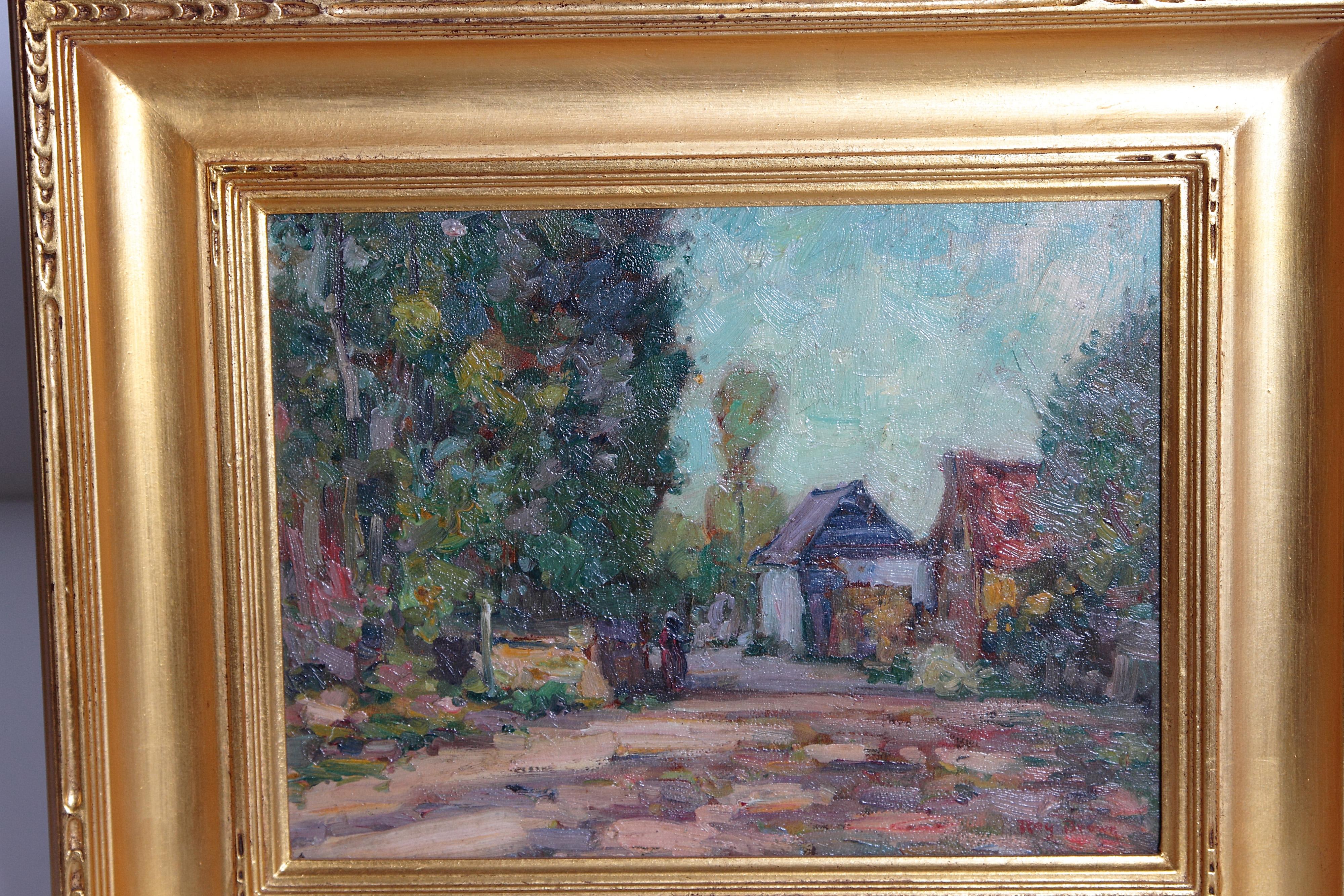 20th Century American Impressionistic Oil on Board by Roy Brown