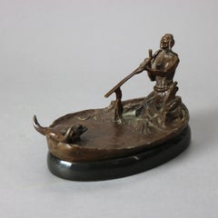 American Indian Bronze Sculpture, "Spirit of the Buffalo" by C.M. Russell, 19thc