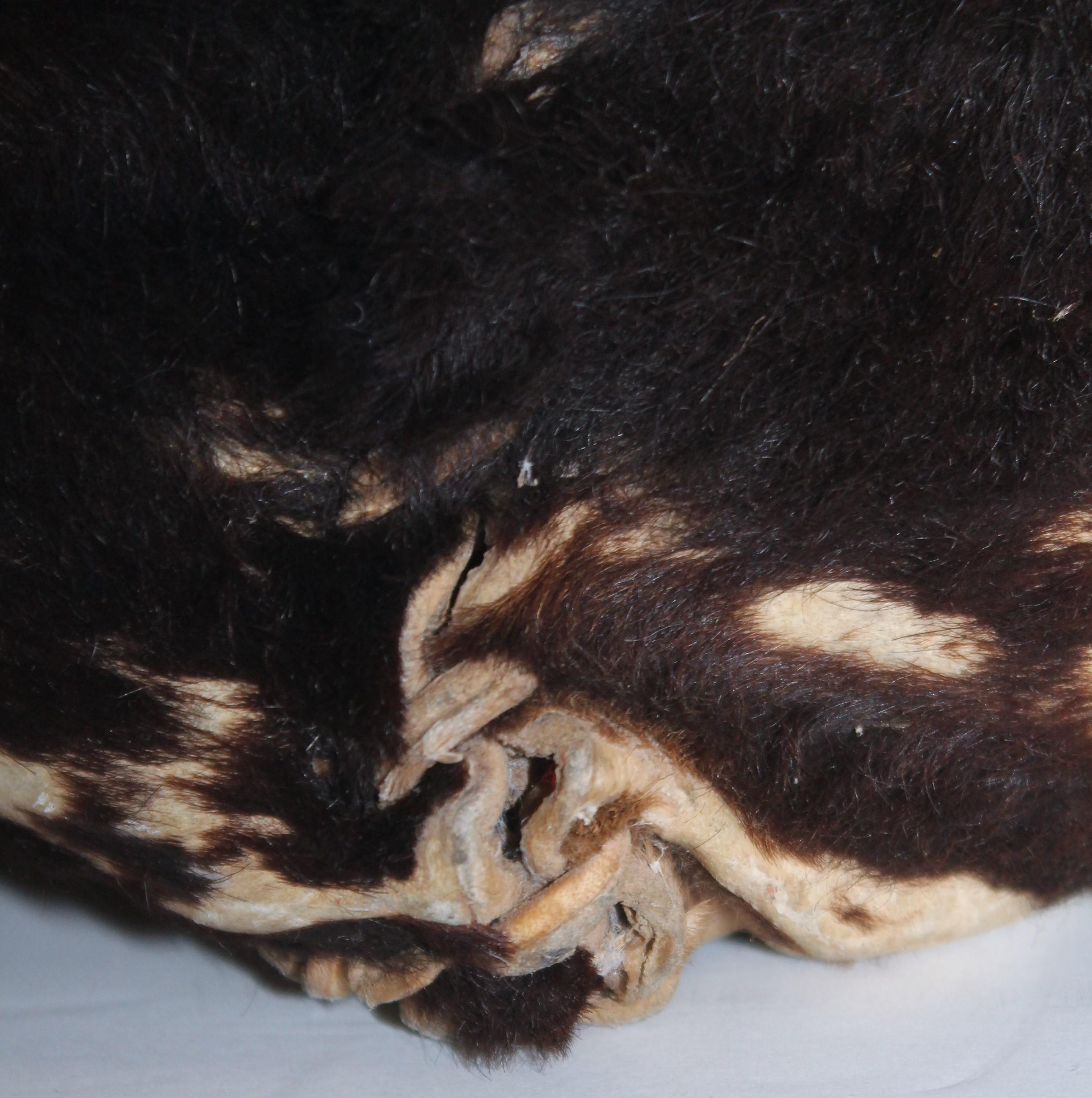 American Indian Buffalo Skin Back Pack In Good Condition For Sale In Los Angeles, CA