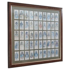 Vintage American Indian Chiefs Set 50 Framed Cigarette Cards by Allen & Ginter Reprints 