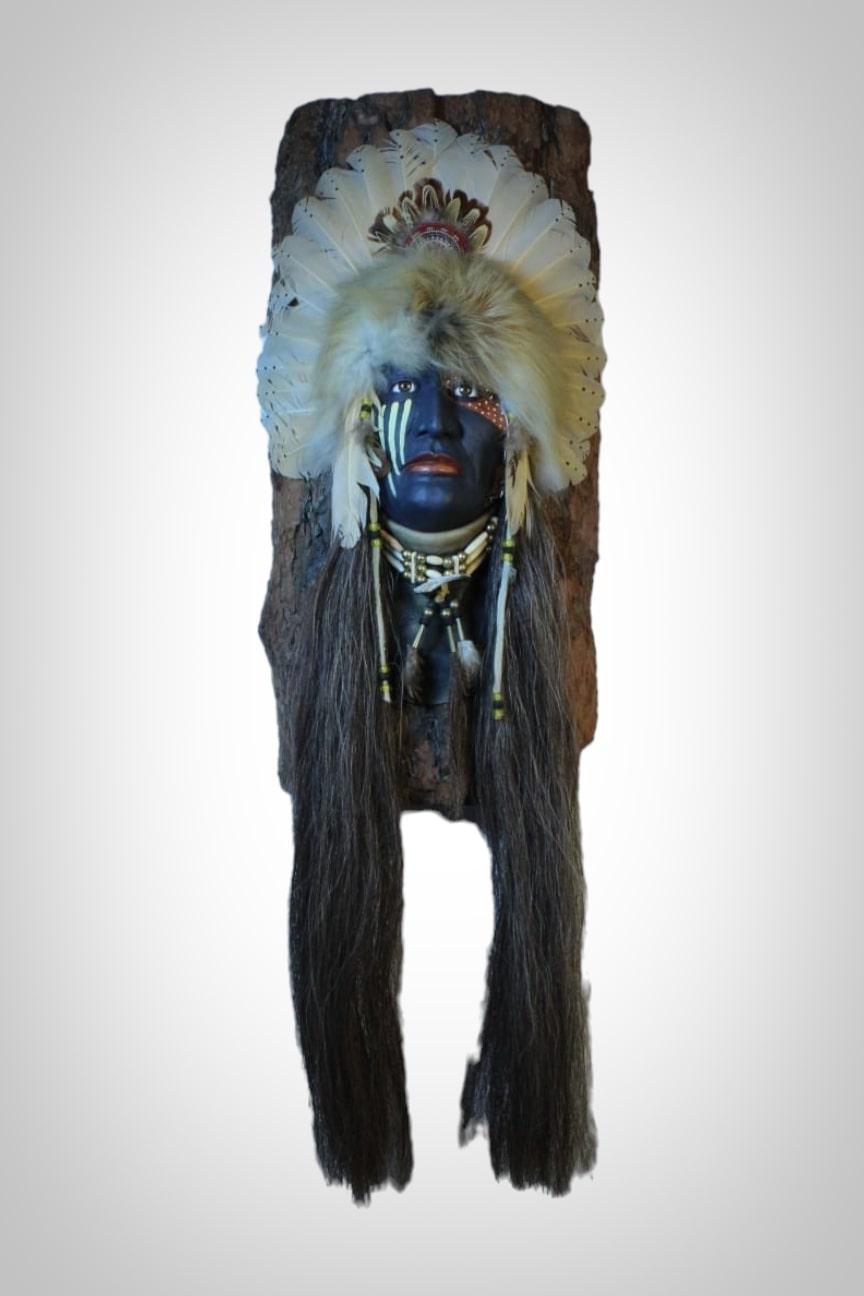 Contemporary American Indian Head 20th Century For Sale