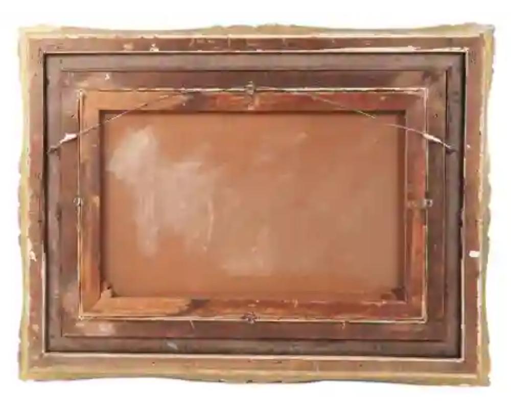 Nordamericano Indiani d'America Pittura antica di pellegrini e indiani Olio su tela