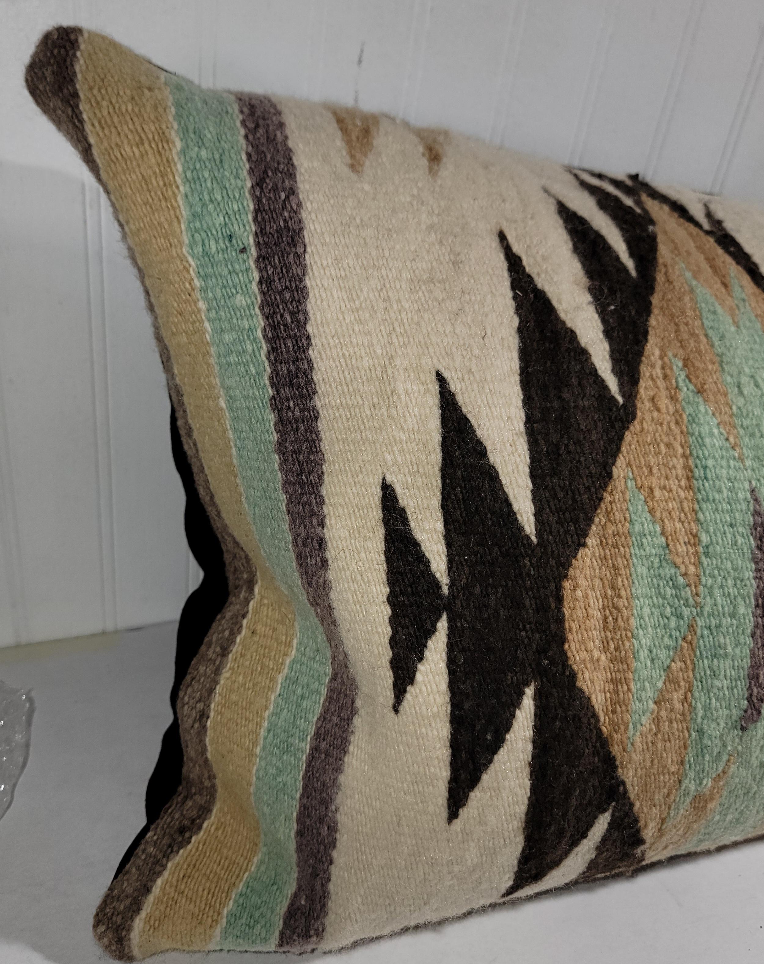Stile Adirondack Cuscino per tessere la coperta Navajo Indian Saddle Blanket Pillows in vendita