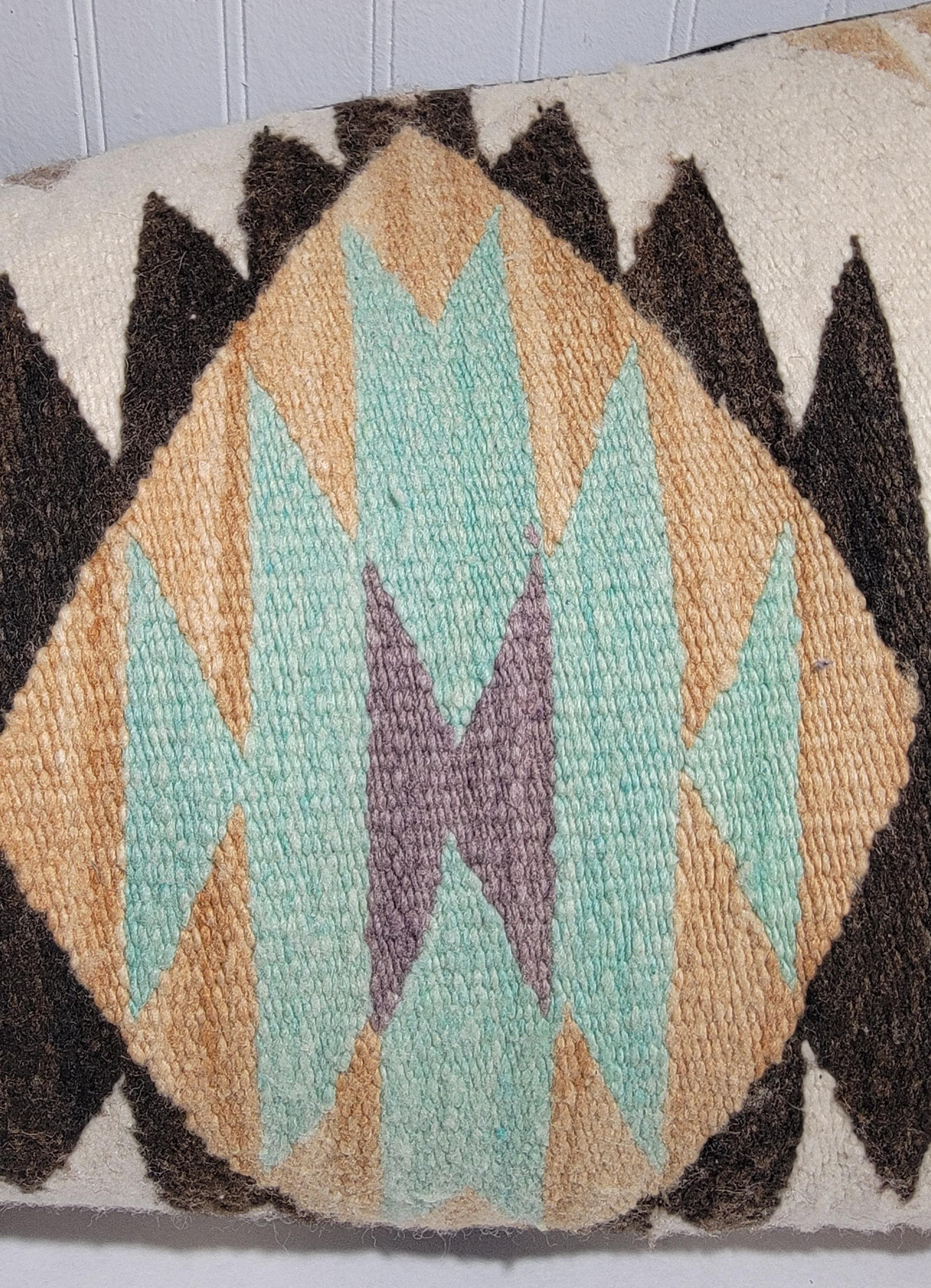Fatto a mano Cuscino per tessere la coperta Navajo Indian Saddle Blanket Pillows in vendita