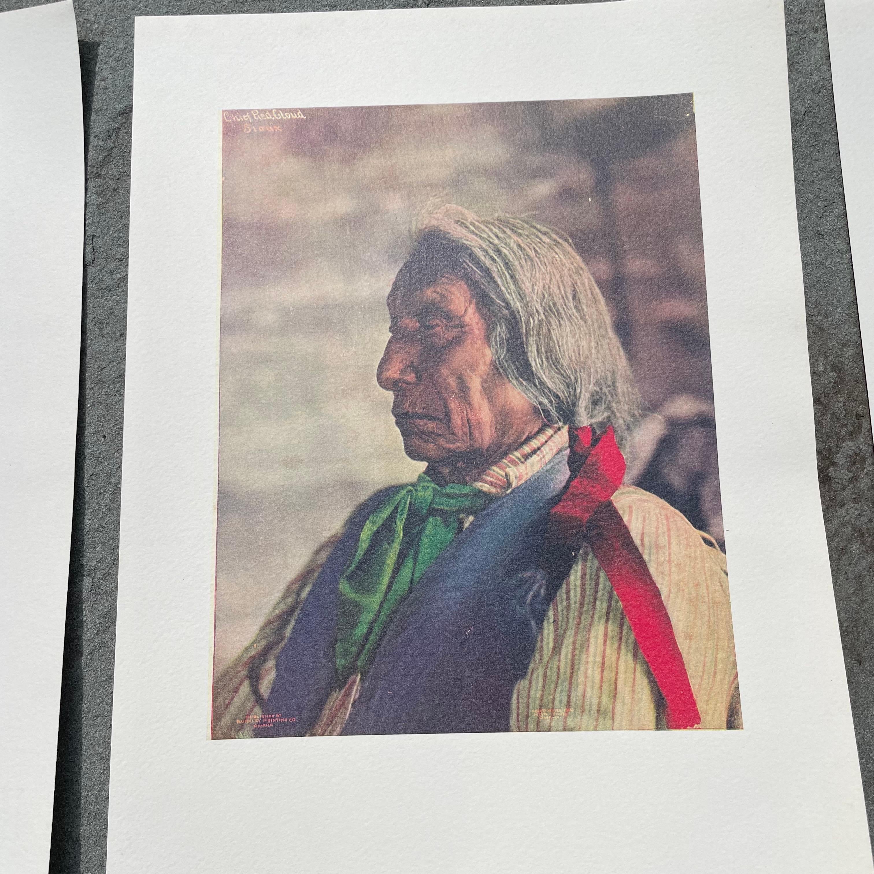 Beautiful set of 6 photo prints of American Indians.