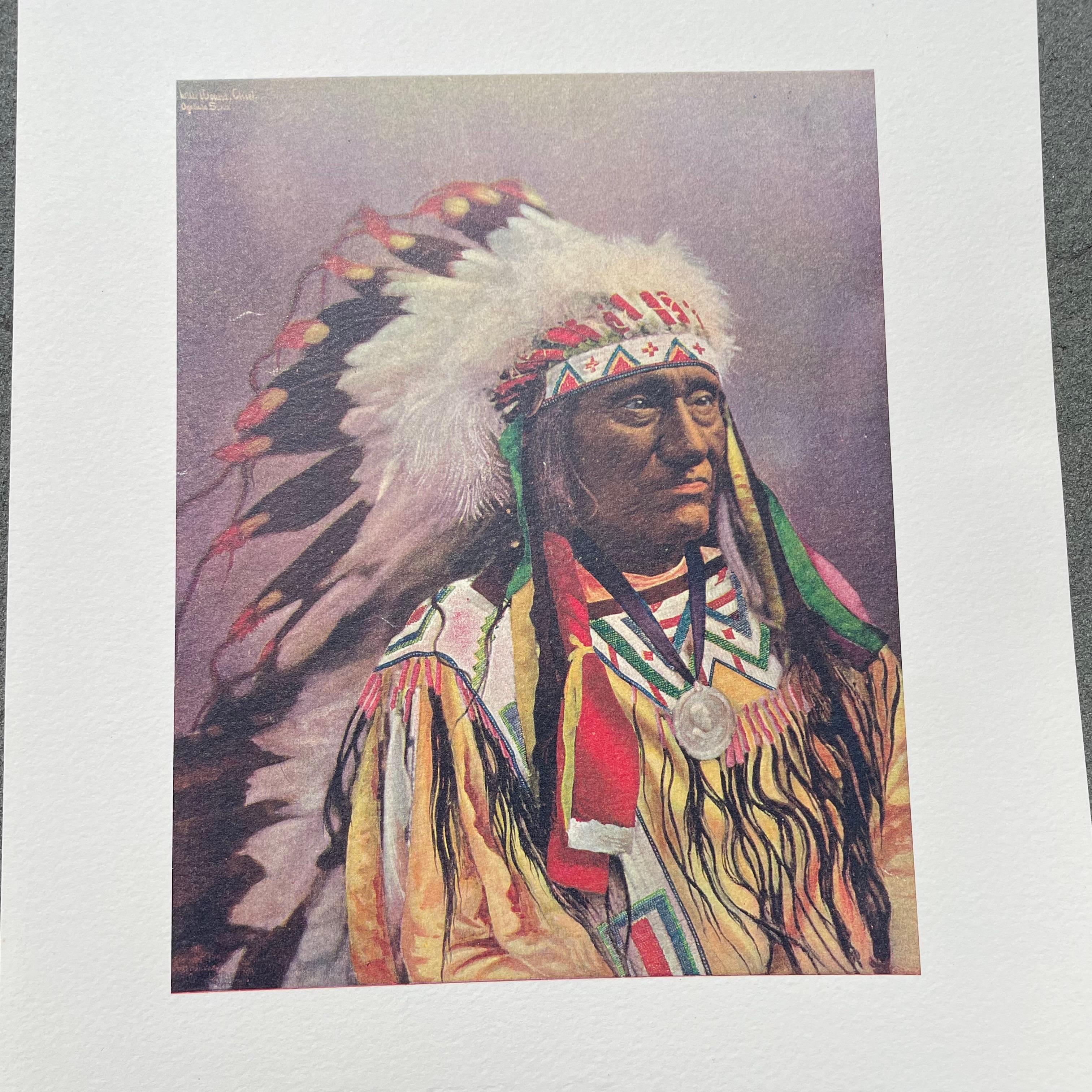 Native American American Indian Portraits, High Quality Prints, Total of 6 For Sale