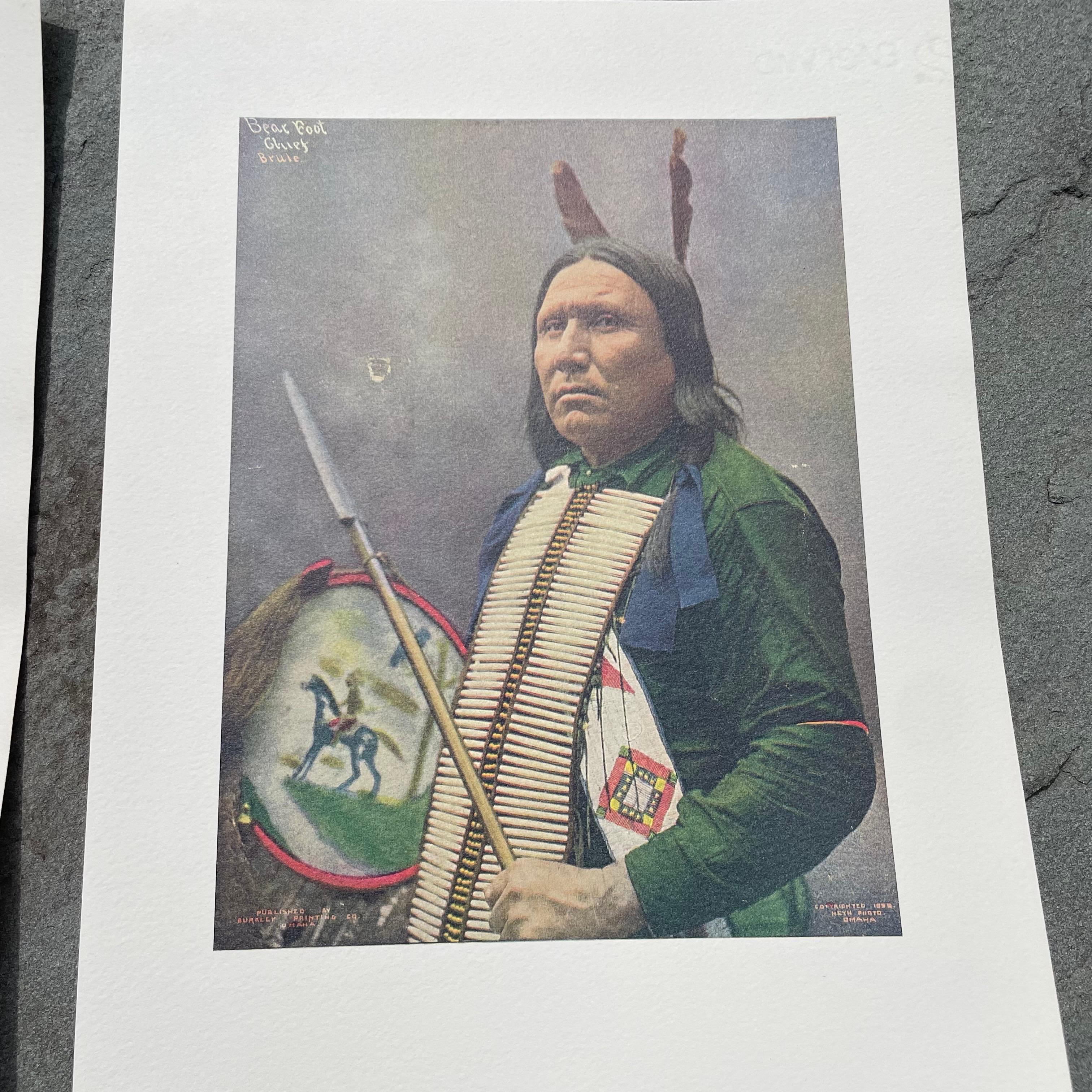 Paper American Indian Portraits, High Quality Prints, Total of 6 For Sale