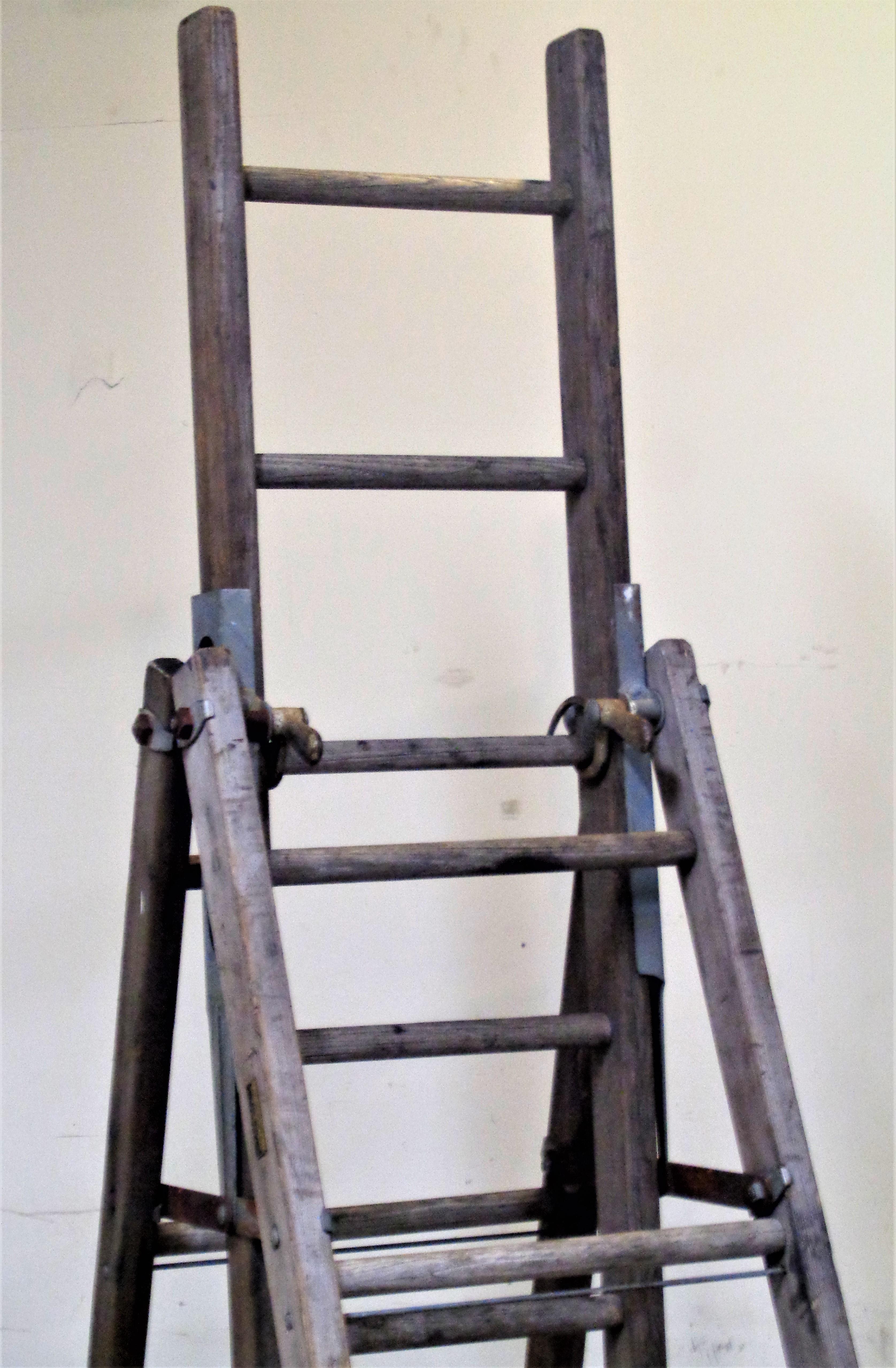 a frame ladder with center extension