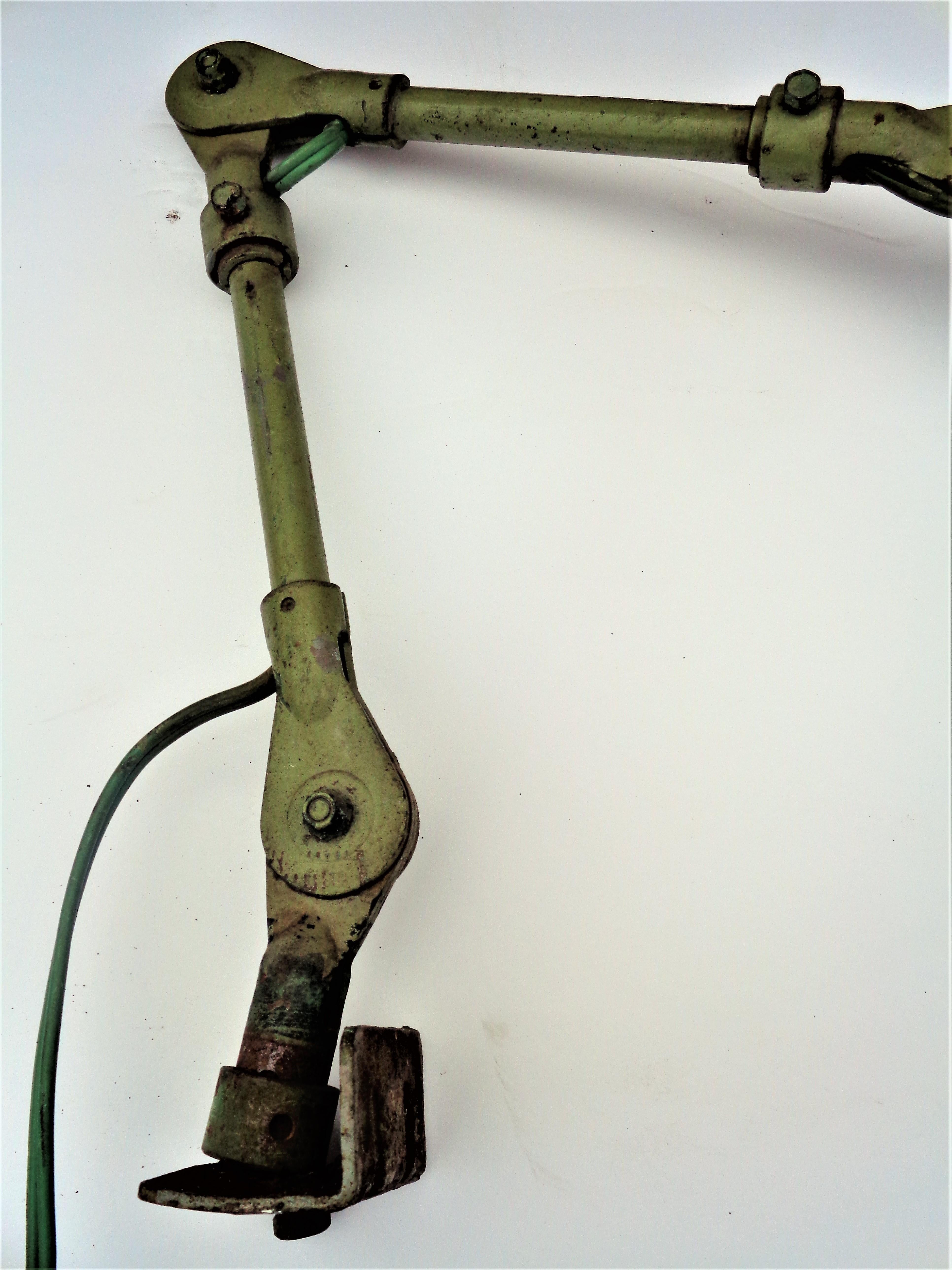 Metalwork American Industrial Task Lamp 1940 For Sale