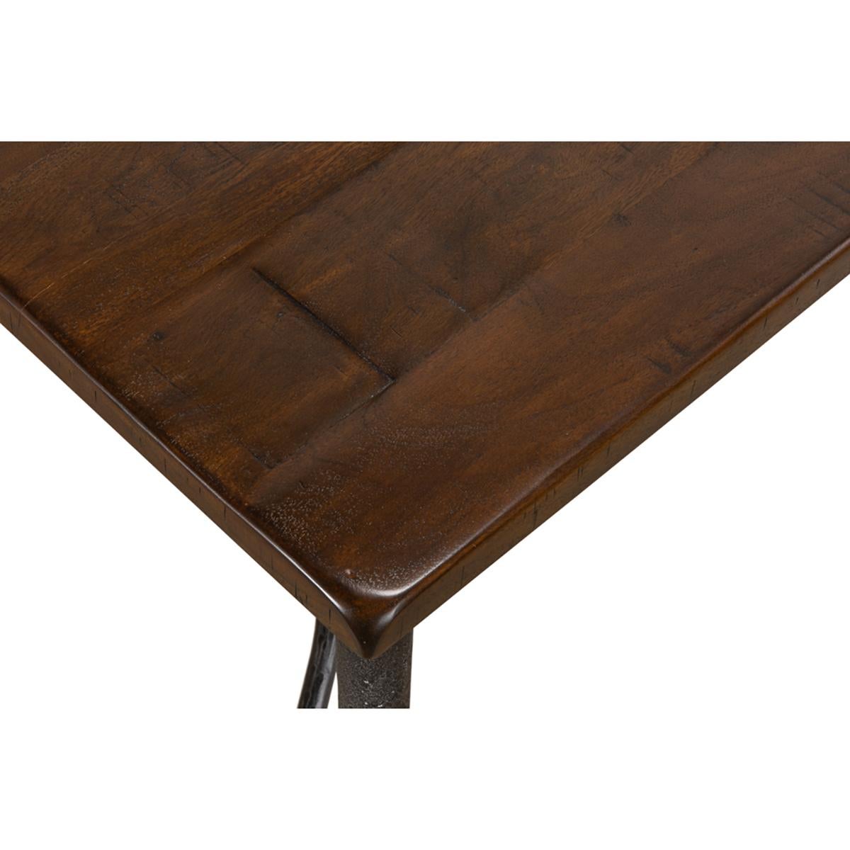 Contemporary American Industrial Coffee Table For Sale