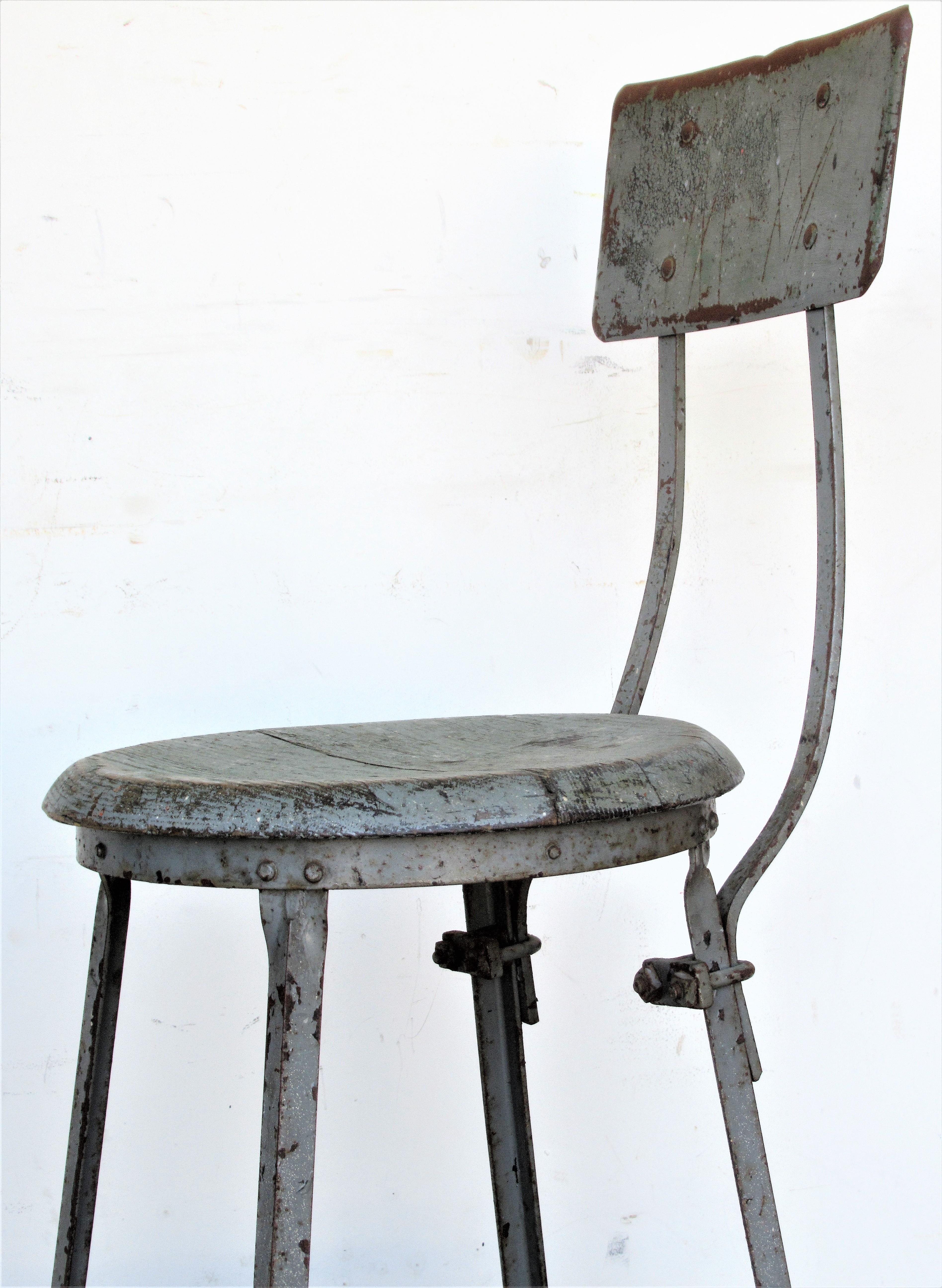 American Industrial Factory Stool 4