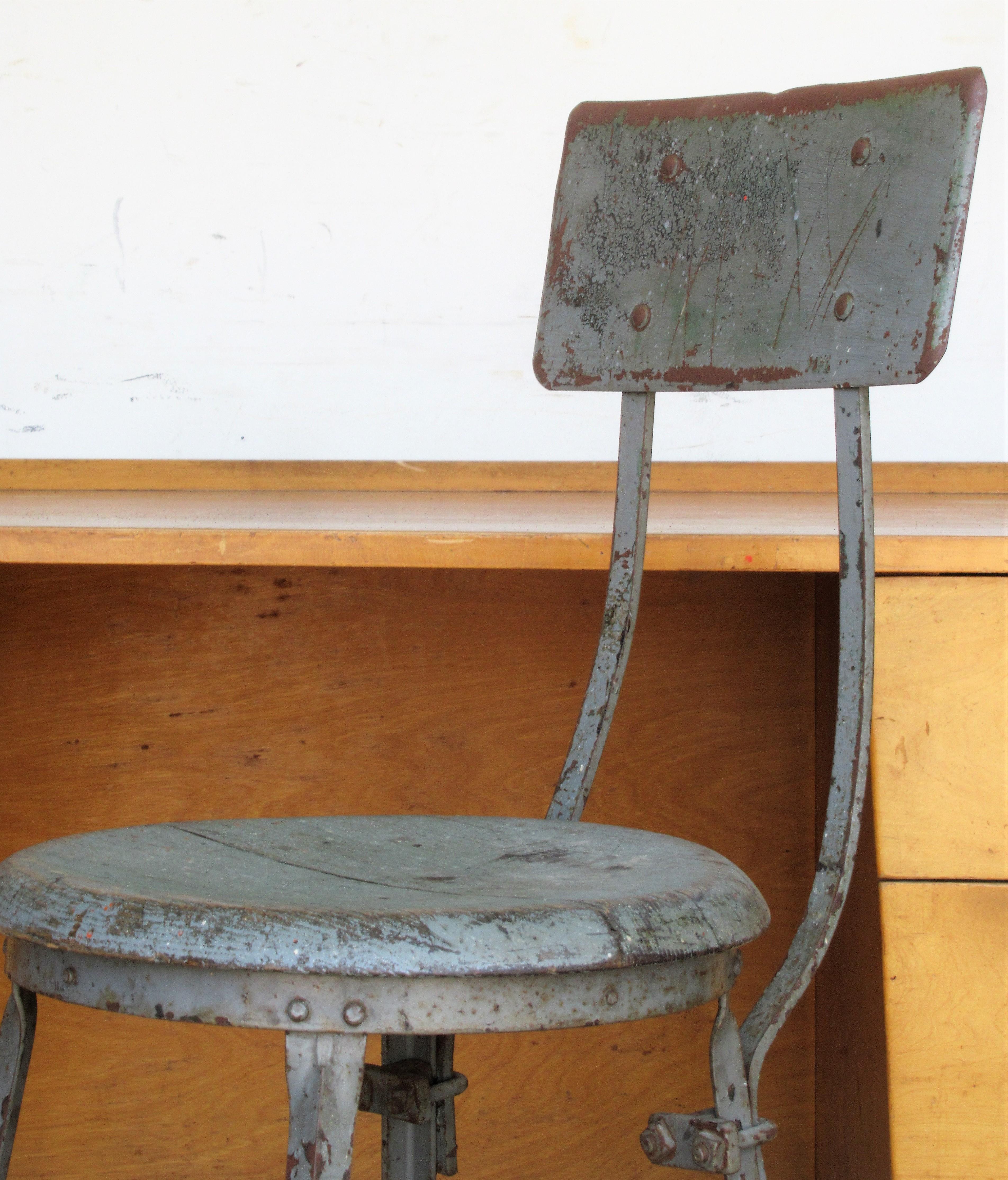 American Industrial Factory Stool 13