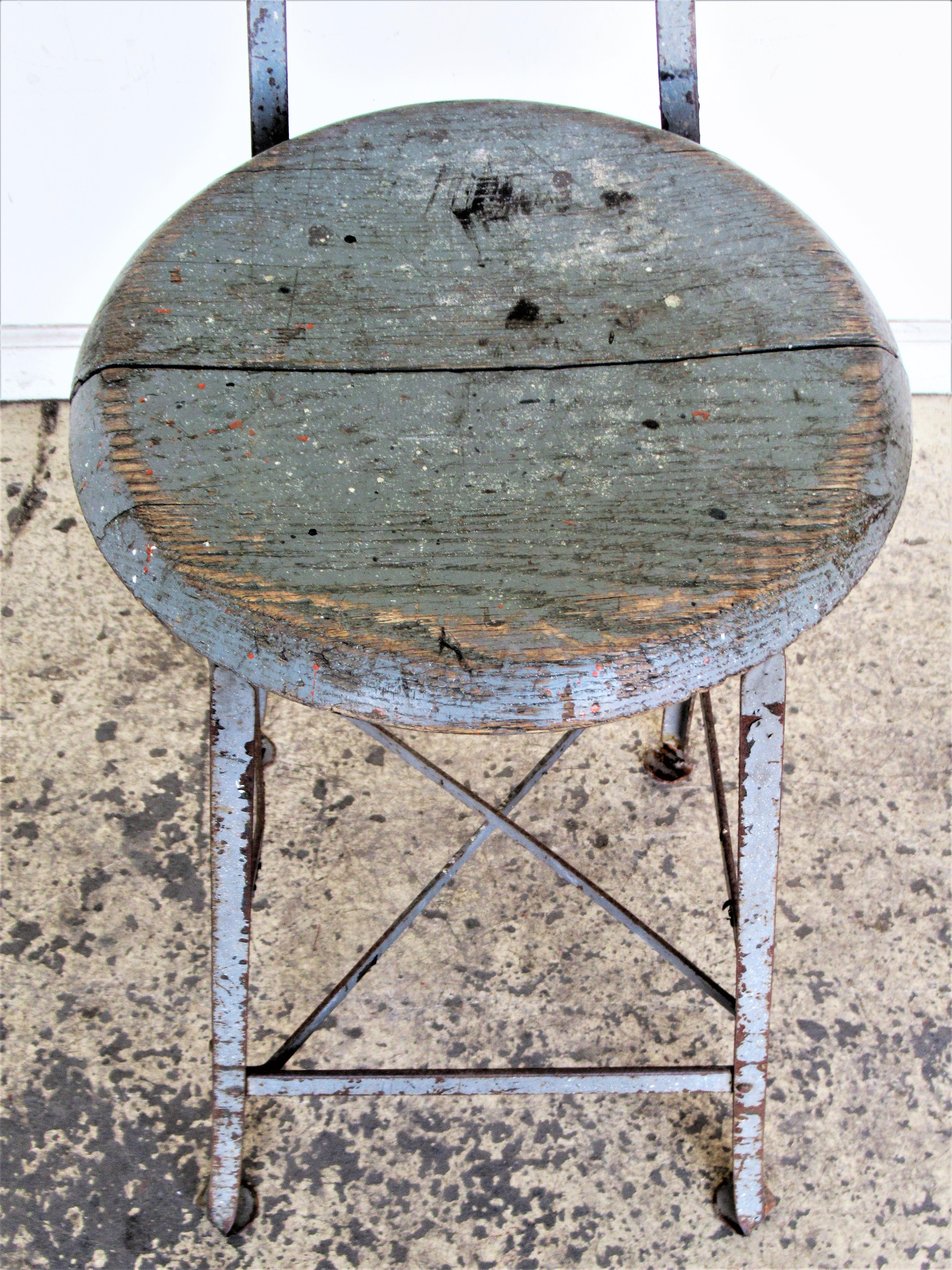 American Industrial Factory Stool 1