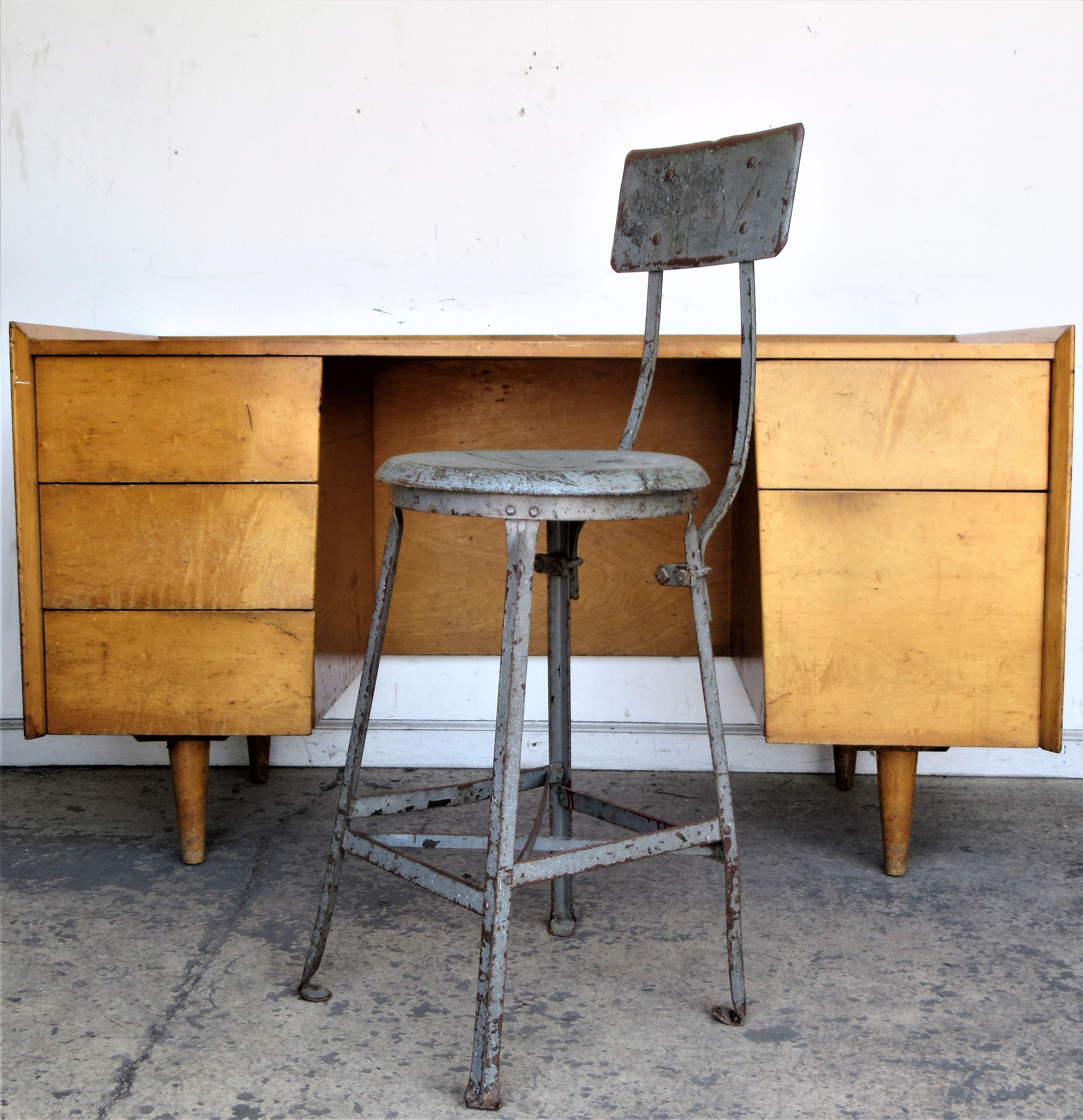 American Industrial Factory Stool 2