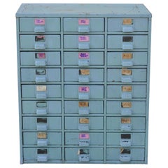 Used American Industrial Green Steel Metal 27 Drawer Machinist Tool Chest Cabinet